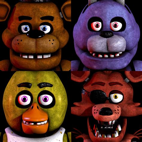 [SFM] FNaF 1 Icon, but it's all main animatronics : fivenightsatfreddys