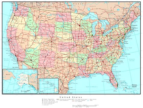 Usa Map Highways And Cities - Weather Us Map