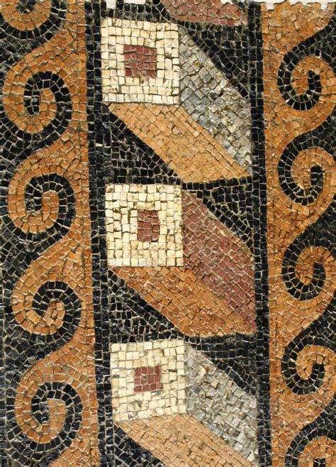 Ancient to Medieval (And Slightly Later) History - Roman Mosaic Panel with Geometric Pattern ...