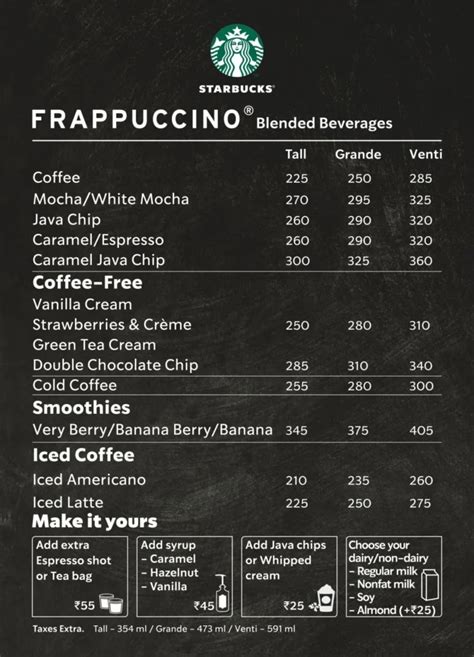 Starbucks Menu & Updated Prices in Philippines 2023