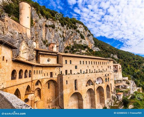 Monastery of St. Benedict Near Subiaco, Lazio, Italy Stock Image - Image of religion, religious ...