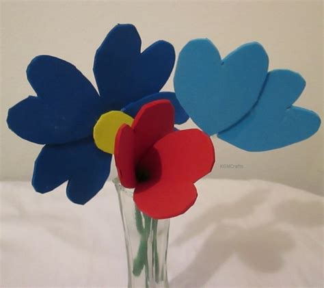 Foam Flower Crafts for Kids | Flower crafts, Craft activities for kids ...