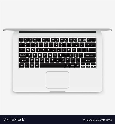 Laptop - top view Royalty Free Vector Image - VectorStock