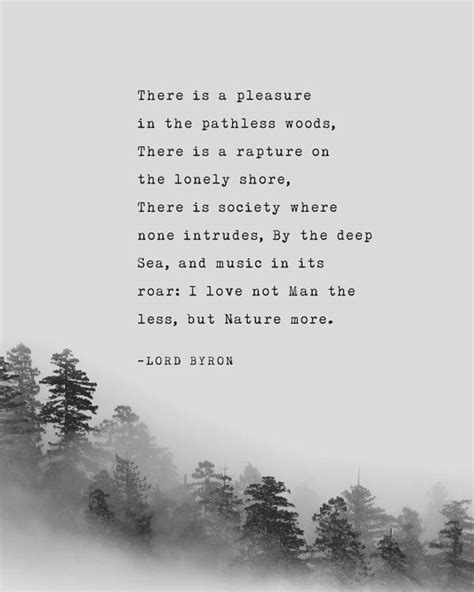 Lord Byron Nature Poem, There is a Pleasure in the Pathless Woods ...