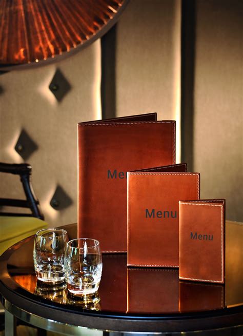 Menu covers with an elegant touch | Leather menu, Leather menu cover, Restaurant menu covers