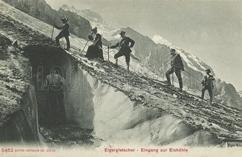 Entrance to the ice cave on the Eiger glacier, the Alps, … stock image | Look and Learn