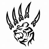 Tribal Bear Head Tattoo sketch template