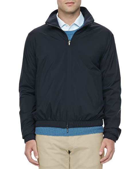 Lyst - Loro Piana Windmate Reversible Bomber Jacket in Blue for Men