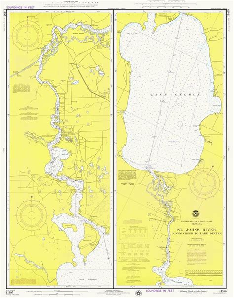 1974 Map of St Johns River to Lake George Florida | Etsy in 2022 | Lake ...