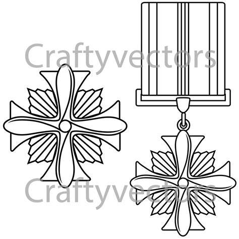 Distinguished Flying Cross Medal Vector File – Crafty Vectors