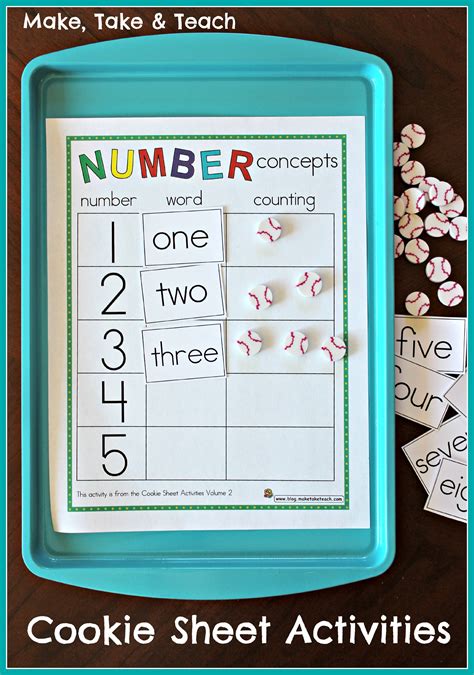 Cookie Sheet Activities Pre K- K Bundle- Early Literacy and Numeracy Activities - Make Take & Teach