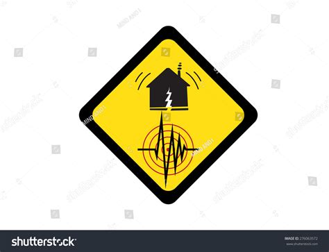 Vector Warning Earthquake Disaster Sign Stock Vector (Royalty Free) 276063572 | Shutterstock