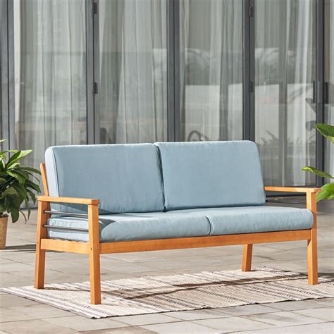 Gloucester Contemporary Patio Wood 2-Seater Sofa - Walmart.com