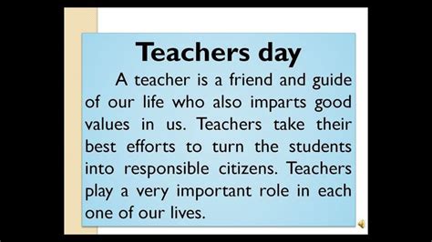 Teachers day Essay or speech in English, by Smile Please World