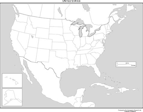 Blank Printable Map Of Usa