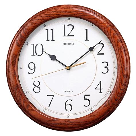 Seiko QXA129BLH - #1 Wall Clock! 13" Dark Brown Oak Wall Clock
