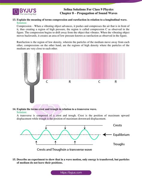 Selina Solutions Class 9 Concise Physics Chapter 8 Propogation of Sound Waves -Download Free PDF