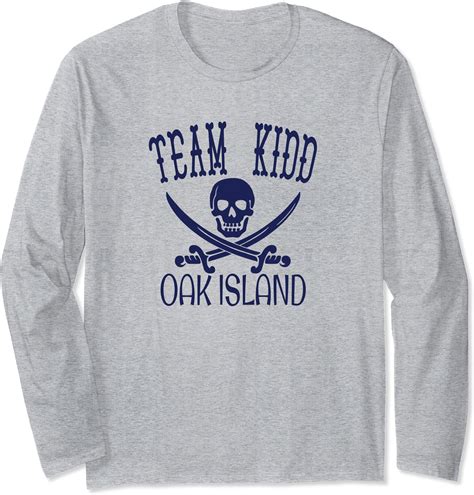 Amazon.com: Oak Island Treasure Hunters Team Kidd Nova Scotia Mystery Long Sleeve T-Shirt ...