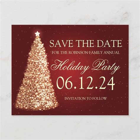 Christmas Party Save The Date Template - Printable Word Searches