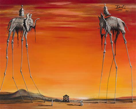 Elephants In The Style of Salvador Dali by notorious art forger, John Myatt | Castle Fine Art