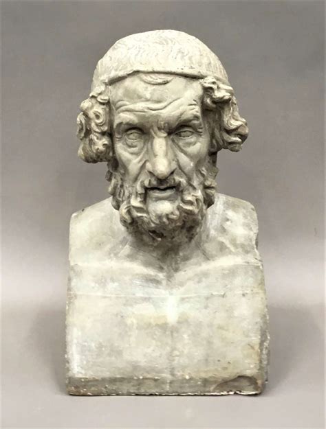 C19th plaster bust of Homer