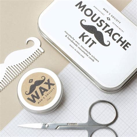 Moustache Grooming Kit By Men's Society | notonthehighstreet.com