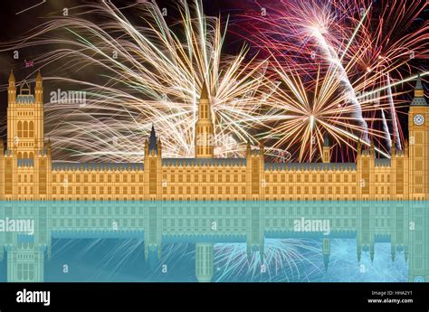 house, building, london, england, parliament, palace, firework ...