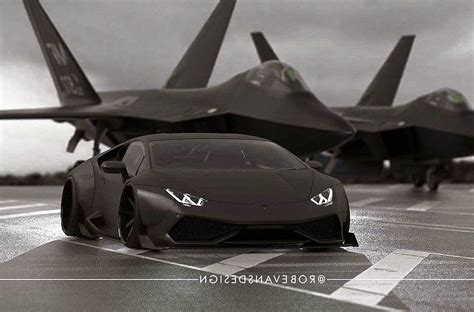 Lamborghini Huracan Black Matte a Fighter Plane by Liberty Walk | Super ...