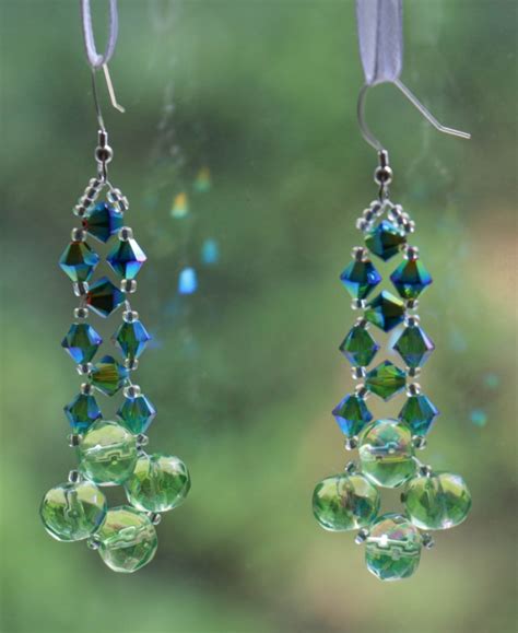 Dangle earrings - Swarovski crystal earrings - Beaded earrings - | aftcra