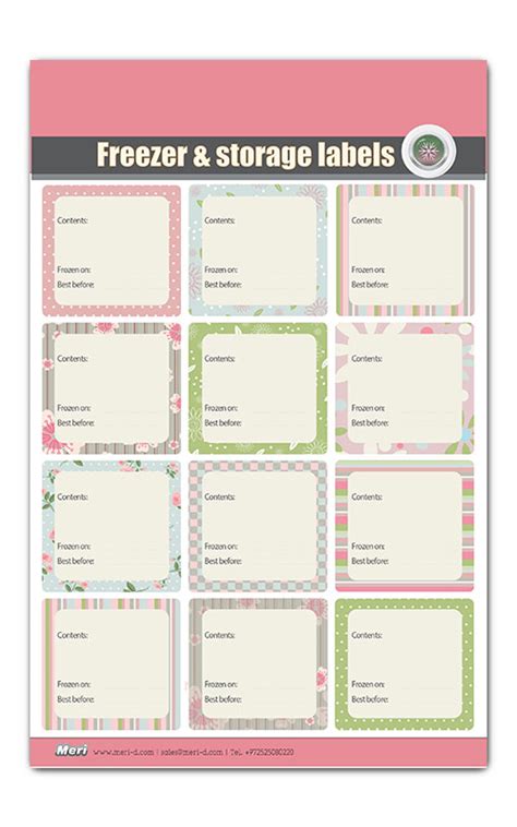 Freezer & Storage Labels Stickers • Crazy Cards by Meri Designs