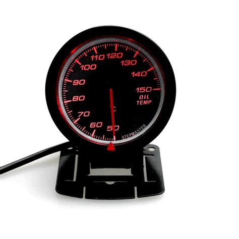 universal car oil temperature gauge temp sensor car 60mm red led light ...