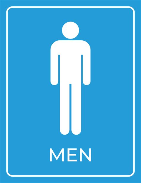 Printable Men's Restroom Sign