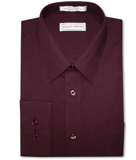 Burgundy Dress Shirt | Mens Cotton Burgundy Dress Shirt