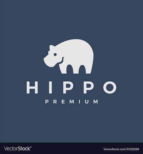 Hippo logo icon Royalty Free Vector Image - VectorStock