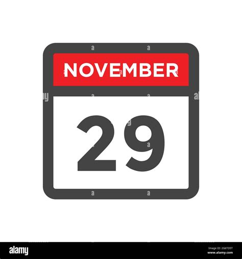 November 29 calendar icon w day of month Stock Vector Image & Art - Alamy