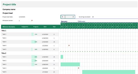 Project Manager Excel Template