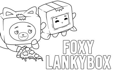 Foxy and Boxy Lankybox Coloring Page - Free Printable Coloring Pages ...