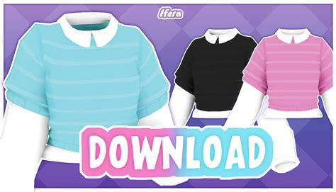 Striped Sleeve Shirt Download MMD by Iferaa on DeviantArt