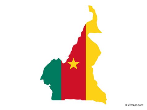 Flag Map of Cameroon | Free Vector Maps | Flag, Map vector, Vector free