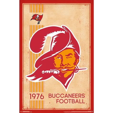 Tampa Bay Buccaneers 22'' x 34'' Retro Logo Poster - Walmart.com