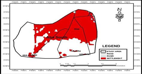 Location Map of (1) Abia State in Nigeria (2) Aba South in Abia State ...