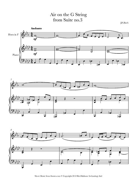 Contiene suerte Acera bach air on the g string piano sheet music pdf Y ...