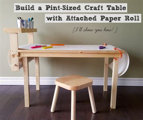 Turtles and Tails: DIY: Children's Craft Table with Paper Roll