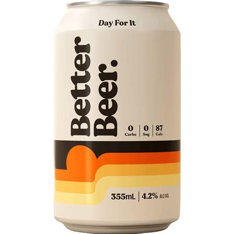 Better Beer Zero Carbs Lager Can 355ml | Woolworths