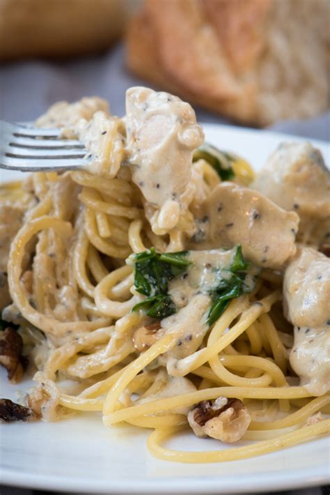 Creamy Chicken Gorgonzola Pasta Sauce - The Recipe Wench