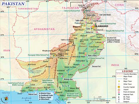 pakistan map