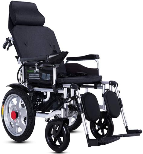 Amazon.com: Heavy Duty Electric Wheelchair With Headrest,foldable Folding And Lightweight ...