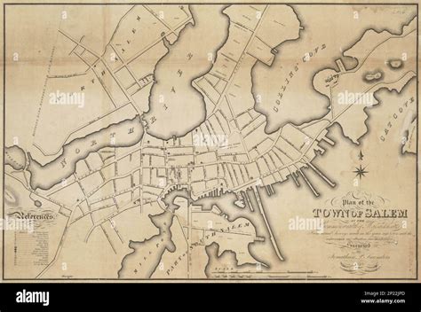 Plan of the town of Salem Stock Photo - Alamy