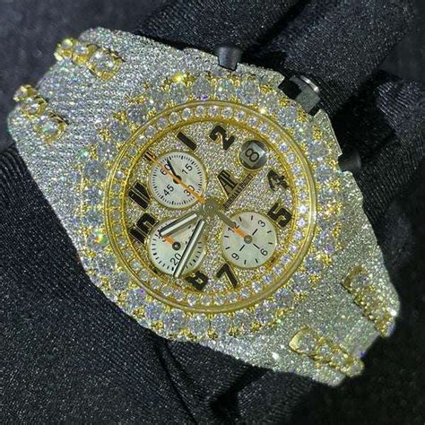 Full Iced Out VVS Hip hop Diamond Stainless Stee White Rose Gold Plated ...