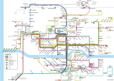 Rotterdam public transport RET | Public transport, Rotterdam, Map